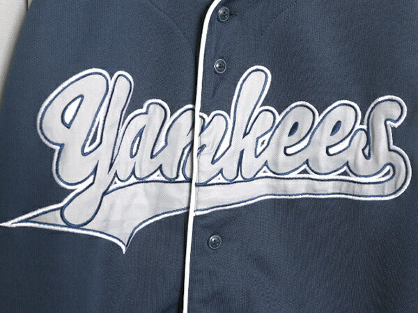 MLB オフィシャル TRUE FAN ニューヨーク ヤンキース 半袖 ベースボール シャツ メンズ XL / ゲームシャツ ユニフォーム 半袖シャツ 重ね着