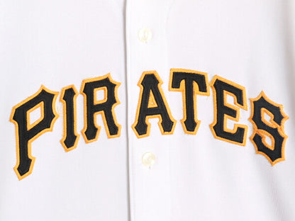 MLB オフィシャル Majestic パイレーツ ベースボール シャツ メンズ M 程 古着 ユニフォーム ゲームシャツ メジャーリーグ 半袖シャツ 野球