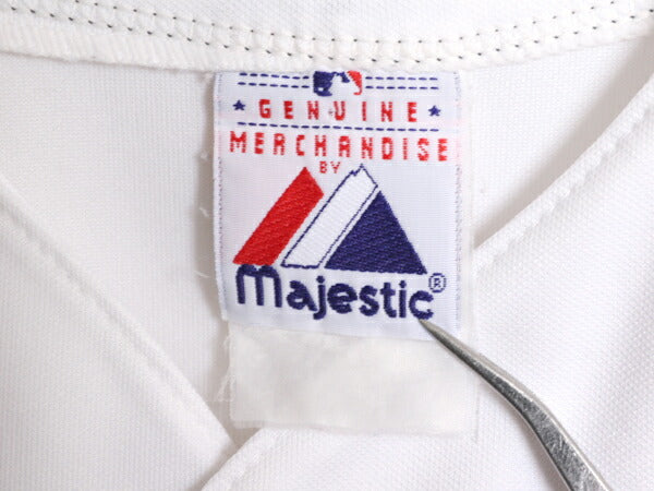 MLB オフィシャル Majestic インディアンズ ベースボール シャツ メンズ M 程/ ユニフォーム ゲームシャツ メジャーリーグ 半袖シャツ 廃盤