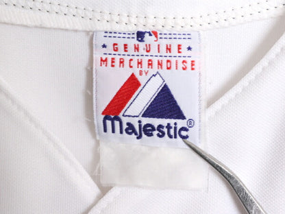 MLB オフィシャル Majestic インディアンズ ベースボール シャツ メンズ M 程/ ユニフォーム ゲームシャツ メジャーリーグ 半袖シャツ 廃盤