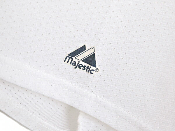 USA製 MLB オフィシャル Majestic ヤンキース ベースボール シャツ メンズ XL / ユニフォーム ゲームシャツ メジャーリーグ 半袖シャツ 白