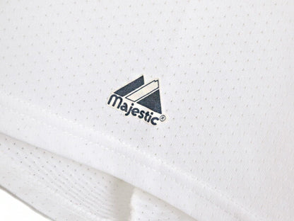 USA製 MLB オフィシャル Majestic ヤンキース ベースボール シャツ メンズ XL / ユニフォーム ゲームシャツ メジャーリーグ 半袖シャツ 白