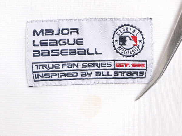 MLB オフィシャル TRUE FAN ヤンキース 半袖 ベースボール シャツ メンズ L / 古着 ゲームシャツ ユニフォーム 半袖シャツ 重ね着 大リーグ