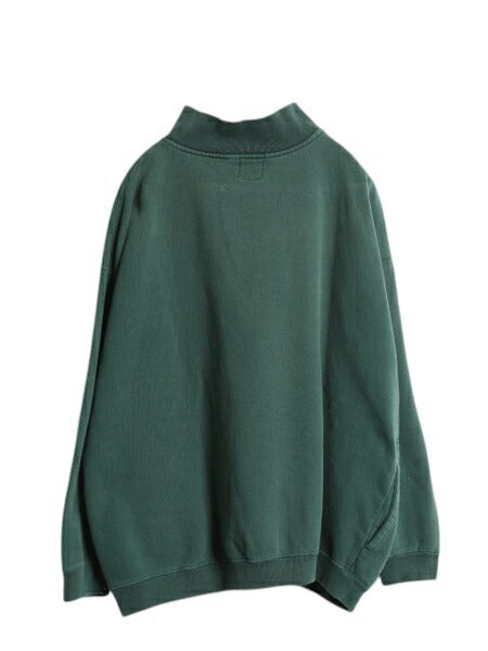 90s オールド ギャップ ハーフジップ スウェット メンズ XL プルオーバー 裏起毛 トレーナー 無地 ポケット付き ハイネック ヘビーウェイト
