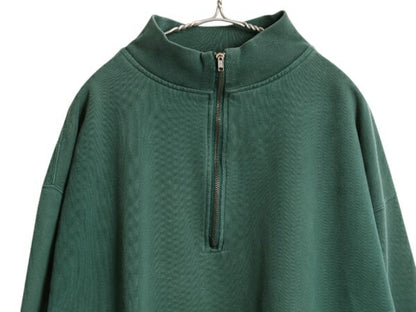 90s オールド ギャップ ハーフジップ スウェット メンズ XL プルオーバー 裏起毛 トレーナー 無地 ポケット付き ハイネック ヘビーウェイト