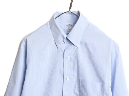 ブルックスブラザーズ チェック 長袖 ボタンダウン シャツ メンズ M 程/ Brooks Brothers 長袖シャツ コットン ワイシャツ ノーアイロン BD
