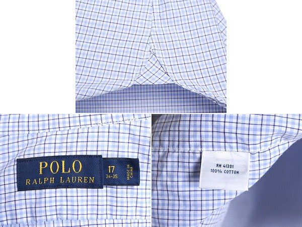 ポロ ラルフローレン チェック 長袖 シャツ メンズ XL 古着 コットン 長袖シャツ ポニー無し ドレス ワイシャツ 大きいサイズ マルチカラー