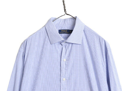 ポロ ラルフローレン チェック 長袖 シャツ メンズ XL 古着 コットン 長袖シャツ ポニー無し ドレス ワイシャツ 大きいサイズ マルチカラー