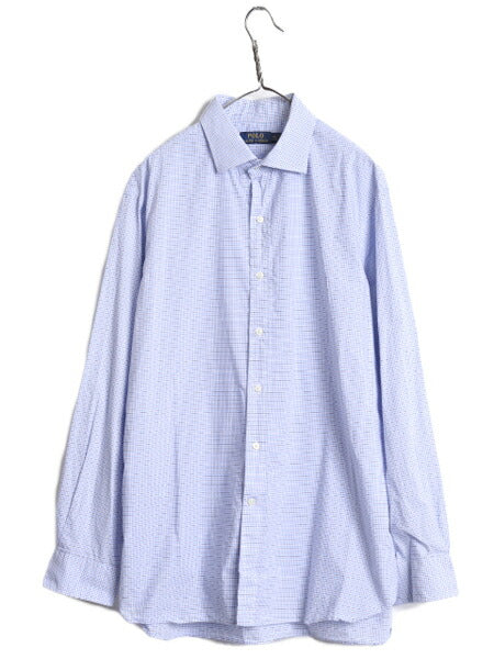 ポロ ラルフローレン チェック 長袖 シャツ メンズ XL 古着 コットン 長袖シャツ ポニー無し ドレス ワイシャツ 大きいサイズ マルチカラー