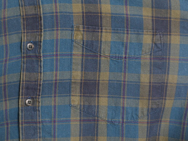 90s OLD GAP チェック 長袖 ボタンダウン シャツ メンズ M 古着 90年代 オールド ギャップ コットン 長袖シャツ ポケット付き マルチカラー