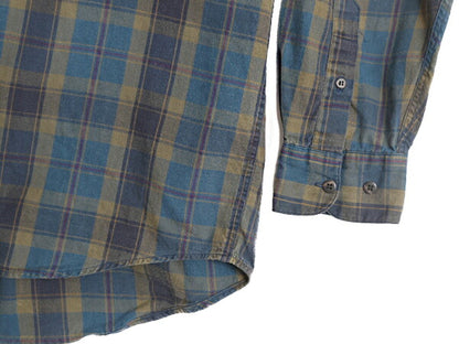 90s OLD GAP チェック 長袖 ボタンダウン シャツ メンズ M 古着 90年代 オールド ギャップ コットン 長袖シャツ ポケット付き マルチカラー