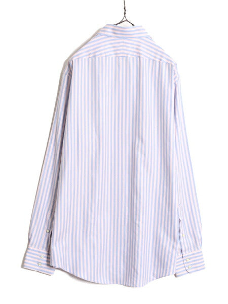 90s ブルックスブラザーズ ストライプ 長袖 シャツ メンズ L オールド Brooks Brothers ワイシャツ ノーアイロン コットン ビジネス ドレス