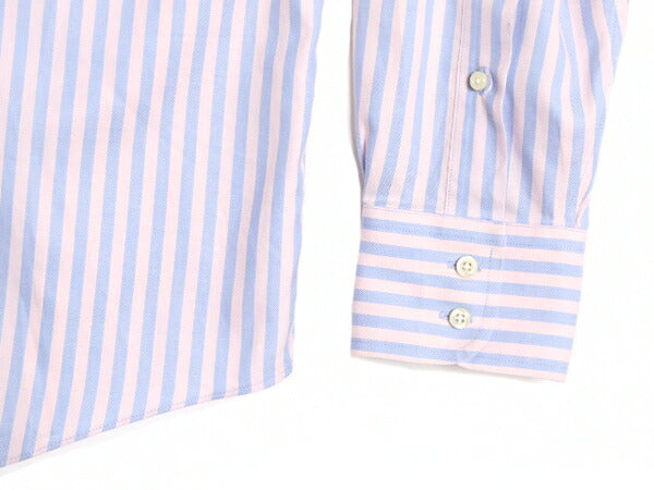 90s ブルックスブラザーズ ストライプ 長袖 シャツ メンズ L オールド Brooks Brothers ワイシャツ ノーアイロン コットン ビジネス ドレス