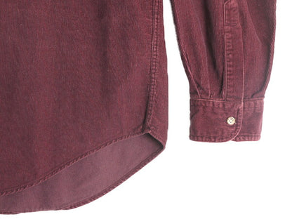 90s エルエルビーン コーデユロイ 長袖 ボタンダウン シャツ メンズ L / 90年代 オールド LLBEAN アウトドア 長袖シャツ ポケット付き 無地