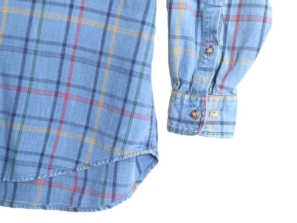 90s エディーバウアー チェック 長袖 シャツ メンズ M / 古着 90年代 オールド Eddie Bauer アウトドア 長袖シャツ マルチカラー コットン