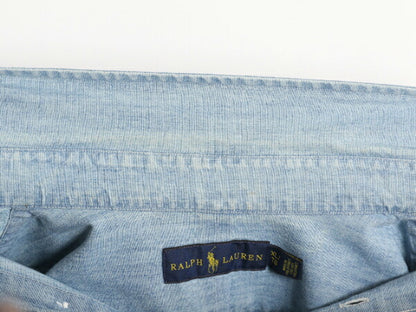 ラルフローレン ボタンダウン 長袖 シャンブレー シャツ メンズ XL / ポロ 100% コットン 長袖シャツ ワンポイント BDシャツ 大きいサイズ