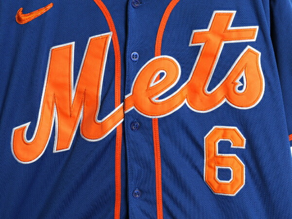MLB オフィシャル ナイキ メッツ ベースボール シャツ メンズ L ゲームシャツ ユニフォーム スウッシュ ジャージ 半袖シャツ 野球 大リーグ