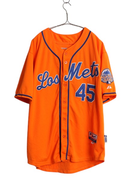 MLB オフィシャル マジェスティック メッツ ベースボール シャツ メンズ XL 程/ ゲームシャツ ジャージ 半袖シャツ ユニフォーム 大リーグ