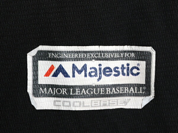 MLB オフィシャル マジェスティック マーリンズ ベースボール シャツ メンズ XL ゲームシャツ ユニフォーム ジャージ 半袖シャツ 大リーグ