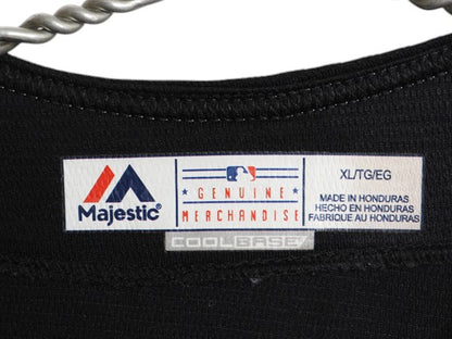MLB オフィシャル マジェスティック マーリンズ ベースボール シャツ メンズ XL ゲームシャツ ユニフォーム ジャージ 半袖シャツ 大リーグ
