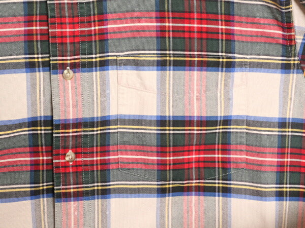 90s エルエルビーン オックスフォード 長袖 ボタンダウン シャツ メンズ L 古着 90年代 オールド LLBean 長袖シャツ チェック マルチカラー