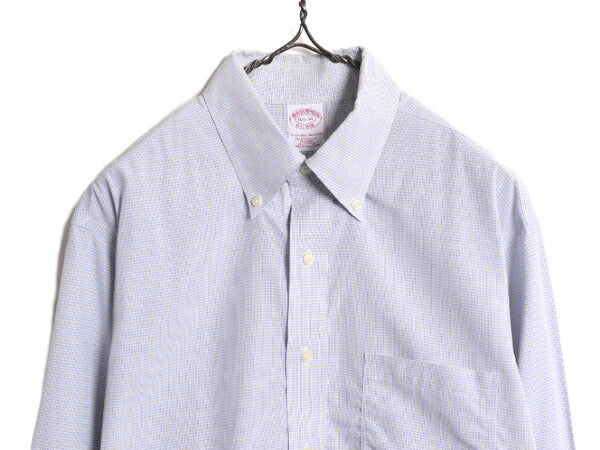 ブルックスブラザーズ チェック 長袖 ボタンダウン シャツ メンズ L 程 BROOKS BROTHERS 長袖シャツ ワイシャツ ポケット付き マルチカラー