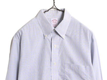 ブルックスブラザーズ チェック 長袖 ボタンダウン シャツ メンズ L 程 BROOKS BROTHERS 長袖シャツ ワイシャツ ポケット付き マルチカラー