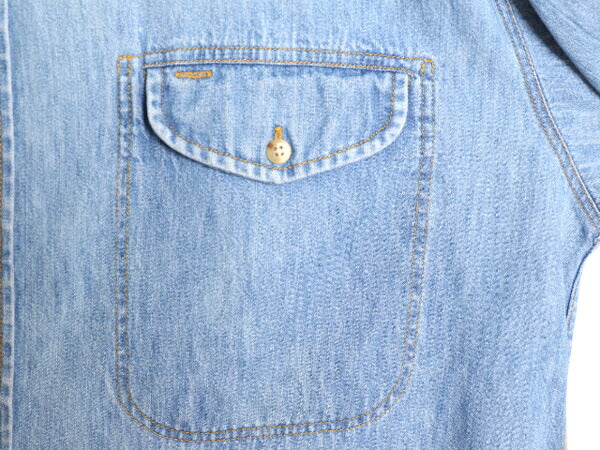 90s OLD GAP 長袖 デニム シャツ メンズ XL / 90年代 オールド ギャップ ヘビーウェイト コットン 長袖シャツ ワーク 大きいサイズ 紺タグ