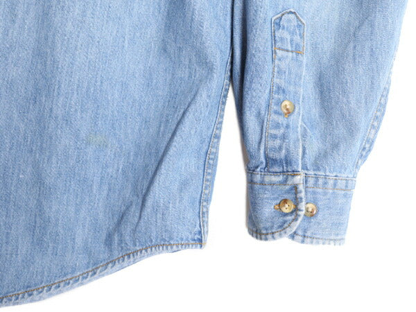 90s OLD GAP 長袖 デニム シャツ メンズ XL / 90年代 オールド ギャップ ヘビーウェイト コットン 長袖シャツ ワーク 大きいサイズ 紺タグ