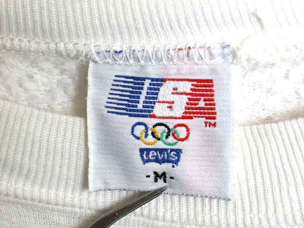 80s USA製 ロス五輪 リーバイス プリント スウェット メンズ レディース M 小さめ / ヴィンテージ トレーナー 裏起毛 ワンポイント 当時物