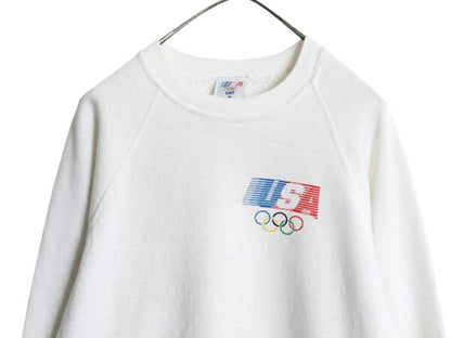 80s USA製 ロス五輪 リーバイス プリント スウェット メンズ レディース M 小さめ / ヴィンテージ トレーナー 裏起毛 ワンポイント 当時物