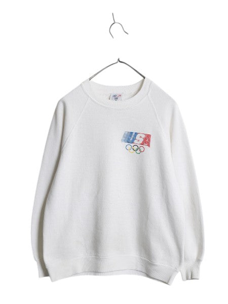 80s USA製 ロス五輪 リーバイス プリント スウェット メンズ レディース M 小さめ / ヴィンテージ トレーナー 裏起毛 ワンポイント 当時物