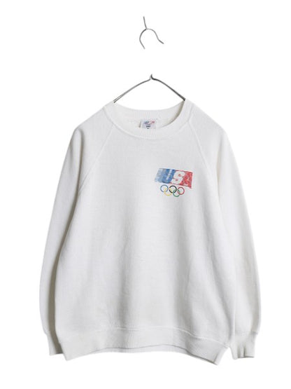 80s USA製 ロス五輪 リーバイス プリント スウェット メンズ レディース M 小さめ / ヴィンテージ トレーナー 裏起毛 ワンポイント 当時物