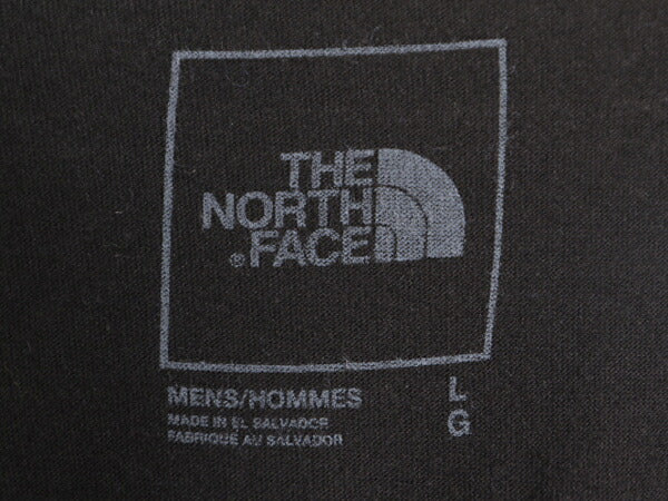 ノースフェイス 両面 プリント 長袖 Tシャツ メンズ L / The North Face アウトドア ロンT ボックスロゴ バックプリント クルーネック 黒