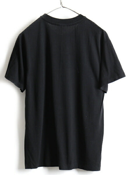 90s USA製 人気 黒 ■ D.A.R.E メッセージ プリント 半袖 Tシャツ ( メンズ L ) 古着 90年代 プリントTシャツ HANES 蛍光 シングルステッチ