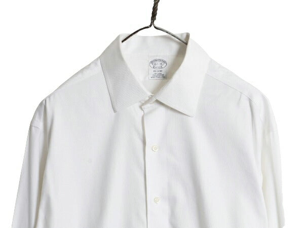 ブルックスブラザーズ 長袖 シャツ メンズ L 程 Brooks Brothers REGENT 長袖シャツ ワイシャツ ピマ コットン 無地 ノーアイロン ホワイト