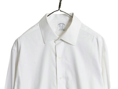 ブルックスブラザーズ 長袖 シャツ メンズ L 程 Brooks Brothers REGENT 長袖シャツ ワイシャツ ピマ コットン 無地 ノーアイロン ホワイト