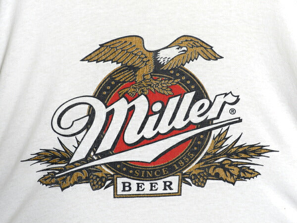 90s ミラー ビール プリント 半袖 Tシャツ メンズ XL 古着 オールド 企業物 当時物 イラスト グラフィック シングルステッチ 大きいサイズ