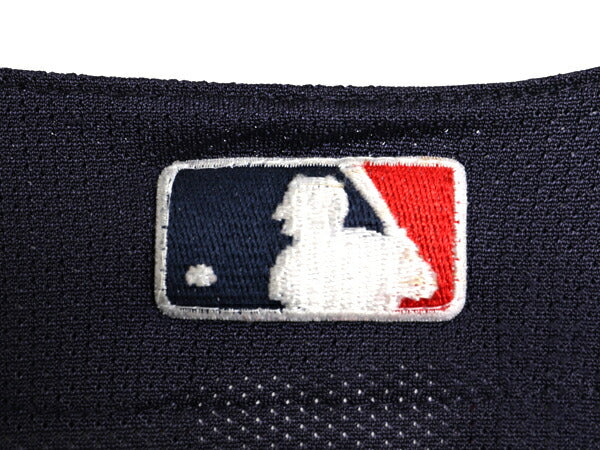 USA製 ブレーブス ベースボール シャツ メンズ M / 古着 MLB オフィシャル マジェスティック 大リーグ ユニフォーム ゲームシャツ メッシュ