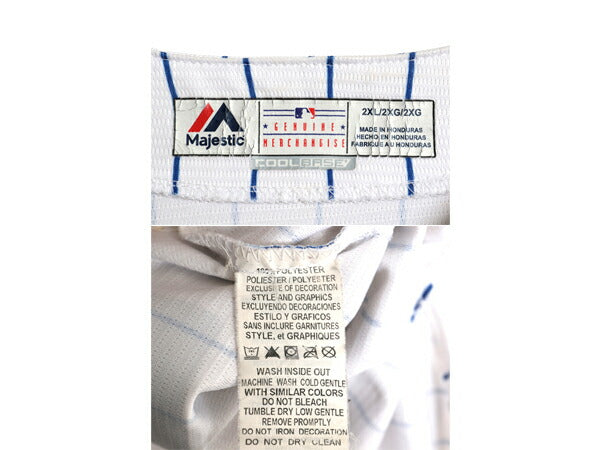 メッツ ベースボール シャツ メンズ XXL / MLB オフィシャル マジェスティック 大リーグ ユニフォーム ゲームシャツ ジャージ 大きいサイズ