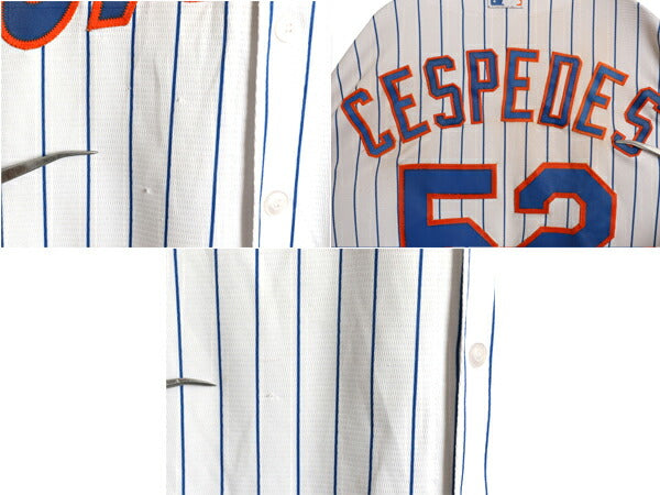 メッツ ベースボール シャツ メンズ XXL / MLB オフィシャル マジェスティック 大リーグ ユニフォーム ゲームシャツ ジャージ 大きいサイズ