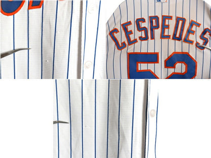 メッツ ベースボール シャツ メンズ XXL / MLB オフィシャル マジェスティック 大リーグ ユニフォーム ゲームシャツ ジャージ 大きいサイズ
