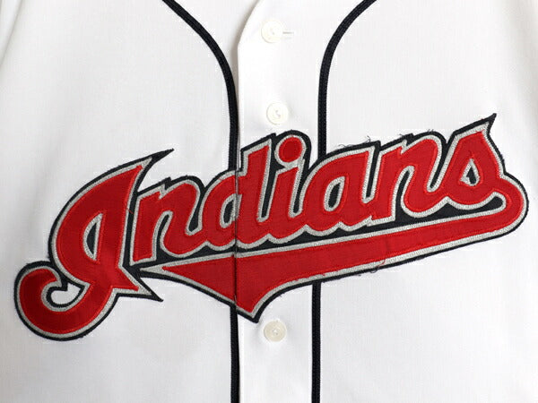USA製 インディアンズ ベースボール シャツ メンズ XL / MLB オフィシャル マジェスティック 大リーグ ユニフォーム 大きいサイズ ジャージ