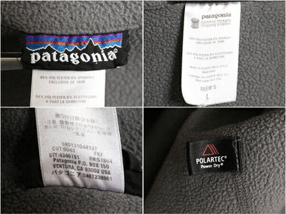 00s 01年製 パタゴニア キャプリーン 4 エクスペディション ウェイト ハーフジップ メンズ L オールド patagonia 裏 フリース トップス 灰