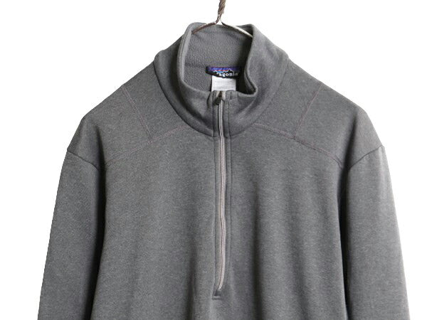 00s 01年製 パタゴニア キャプリーン 4 エクスペディション ウェイト ハーフジップ メンズ L オールド patagonia 裏 フリース トップス 灰