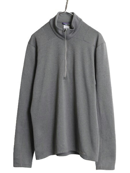 00s 01年製 パタゴニア キャプリーン 4 エクスペディション ウェイト ハーフジップ メンズ L オールド patagonia 裏 フリース トップス 灰