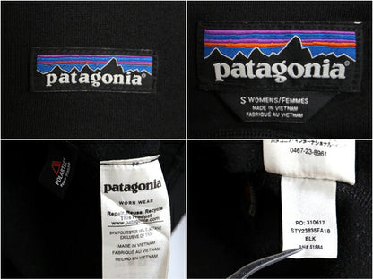 18年製 パタゴニア クロストレック ジャケット レディース S PATAGONIA 裏 フリース ストレッチ プルオーバー ハーフジップ ハイネック 黒