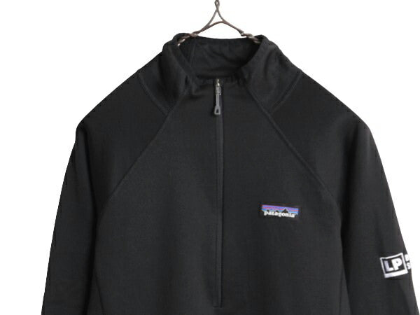 18年製 パタゴニア クロストレック ジャケット レディース S PATAGONIA 裏 フリース ストレッチ プルオーバー ハーフジップ ハイネック 黒