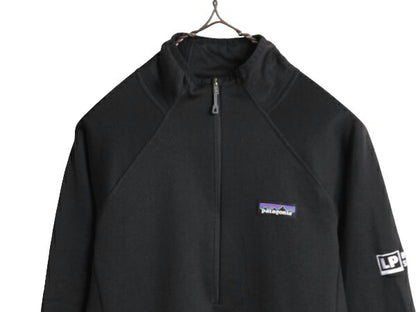 18年製 パタゴニア クロストレック ジャケット レディース S PATAGONIA 裏 フリース ストレッチ プルオーバー ハーフジップ ハイネック 黒