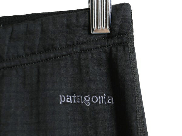00s 05年製 USA製 パタゴニア 裏 フリース ストレッチ パンツ レディース M / 00年代 オールド patagonia アウトドア インナー レギンス 黒